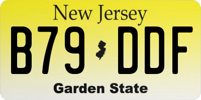 NJ license plate B79DDF