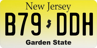 NJ license plate B79DDH