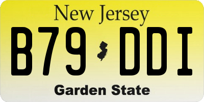 NJ license plate B79DDI