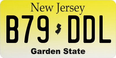 NJ license plate B79DDL