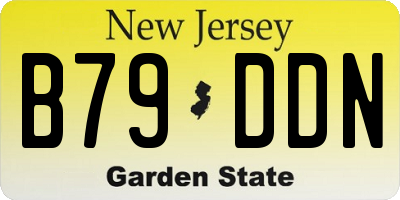 NJ license plate B79DDN