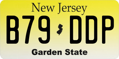 NJ license plate B79DDP