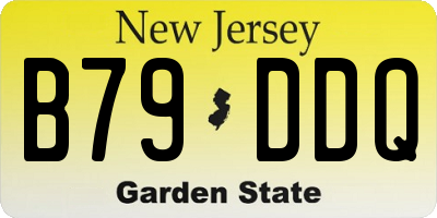 NJ license plate B79DDQ