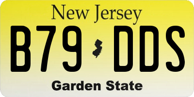 NJ license plate B79DDS