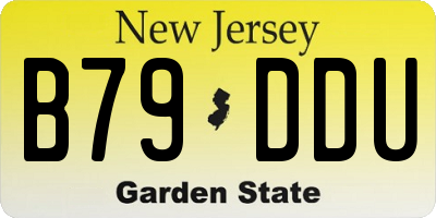 NJ license plate B79DDU