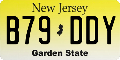 NJ license plate B79DDY