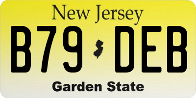 NJ license plate B79DEB