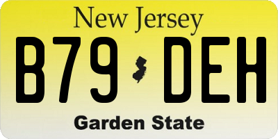 NJ license plate B79DEH