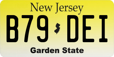 NJ license plate B79DEI