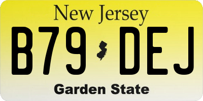NJ license plate B79DEJ