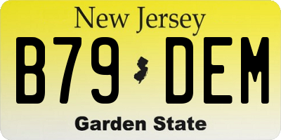 NJ license plate B79DEM