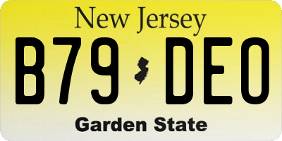 NJ license plate B79DEO