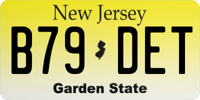 NJ license plate B79DET