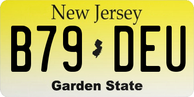 NJ license plate B79DEU