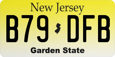 NJ license plate B79DFB