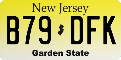 NJ license plate B79DFK