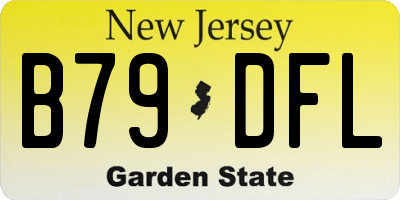NJ license plate B79DFL