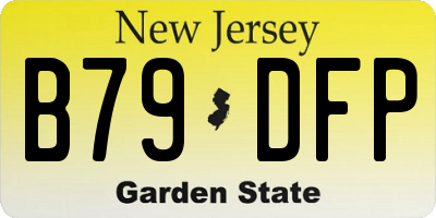 NJ license plate B79DFP