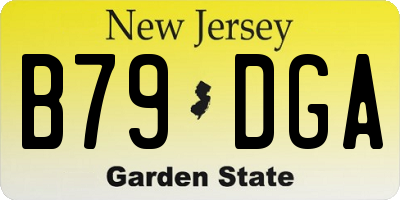 NJ license plate B79DGA