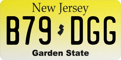 NJ license plate B79DGG