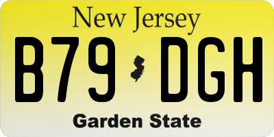 NJ license plate B79DGH