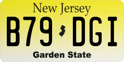 NJ license plate B79DGI