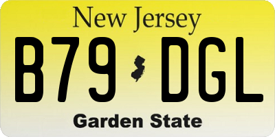 NJ license plate B79DGL