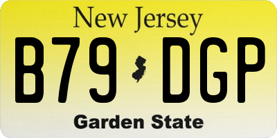 NJ license plate B79DGP