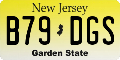NJ license plate B79DGS