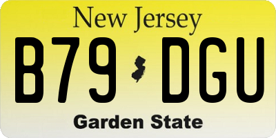 NJ license plate B79DGU