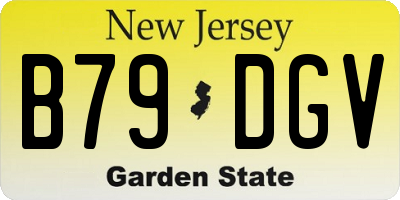 NJ license plate B79DGV