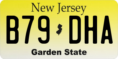 NJ license plate B79DHA