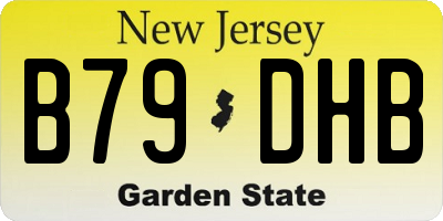 NJ license plate B79DHB