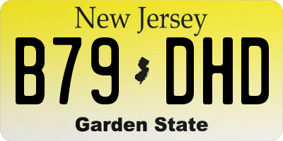 NJ license plate B79DHD