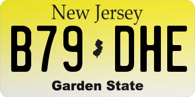 NJ license plate B79DHE