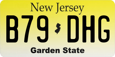 NJ license plate B79DHG
