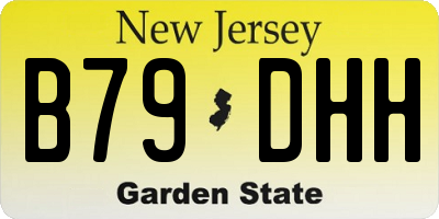 NJ license plate B79DHH