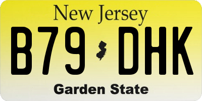 NJ license plate B79DHK