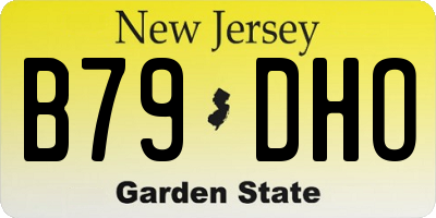 NJ license plate B79DHO