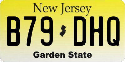 NJ license plate B79DHQ