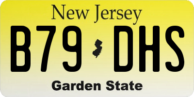 NJ license plate B79DHS