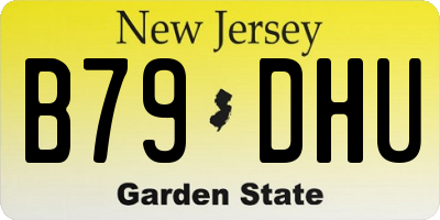NJ license plate B79DHU
