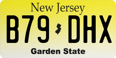 NJ license plate B79DHX