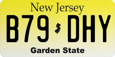 NJ license plate B79DHY