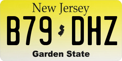 NJ license plate B79DHZ
