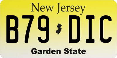 NJ license plate B79DIC