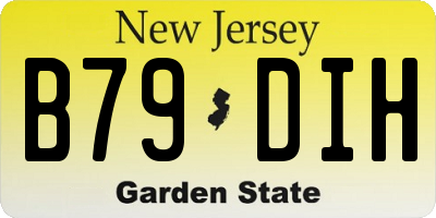 NJ license plate B79DIH