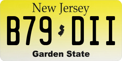 NJ license plate B79DII