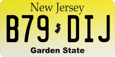 NJ license plate B79DIJ