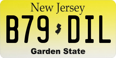 NJ license plate B79DIL